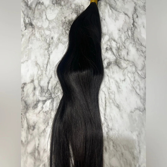 24 Inch 100% Unprocessed Indian Human hair 1 Black - Picture 6 of 8